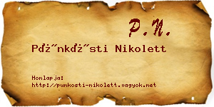 Pünkösti Nikolett névjegykártya