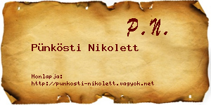Pünkösti Nikolett névjegykártya