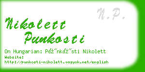 nikolett punkosti business card